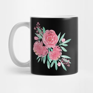 Watercolor peonies bouquet Mug